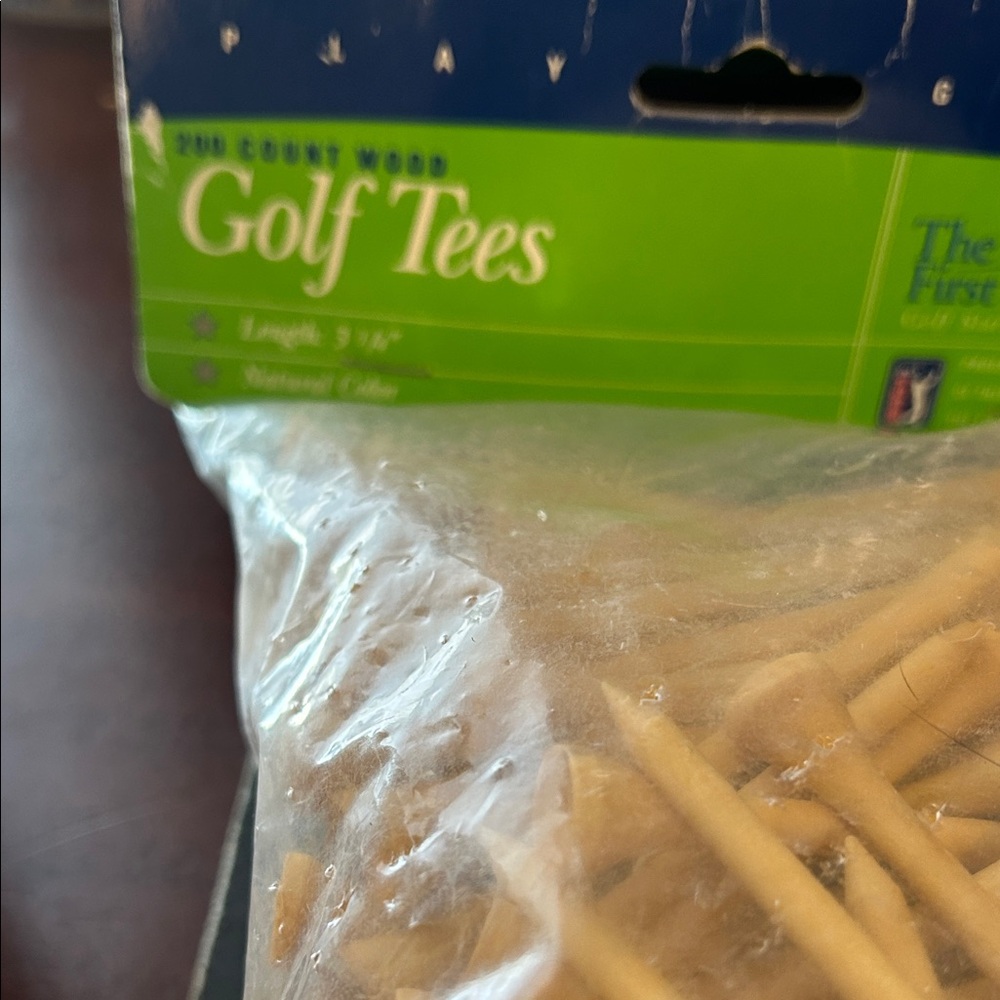 200 Count Natural Wood Golf Tees